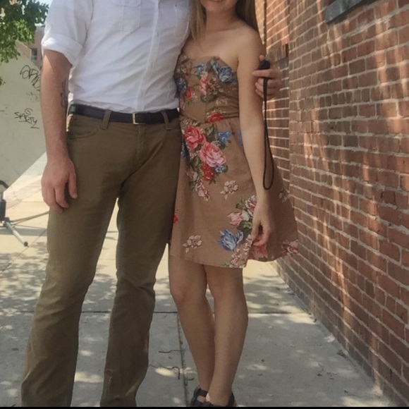 Strapless floral dress - Picture 2 of 5